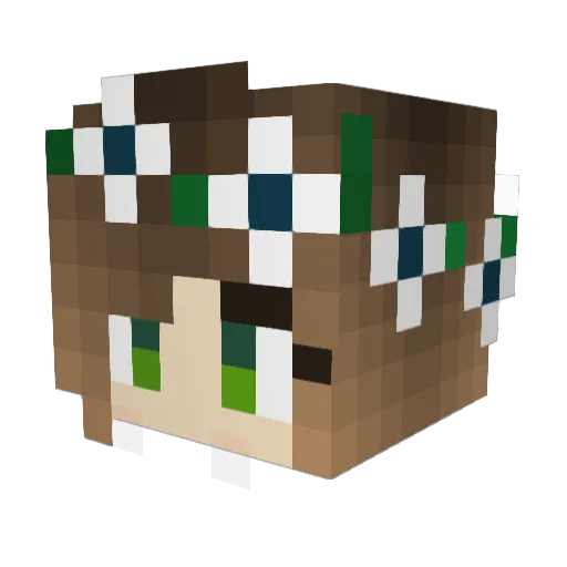 DefinitelyNotEgg Minecraft avatar head, 3D render