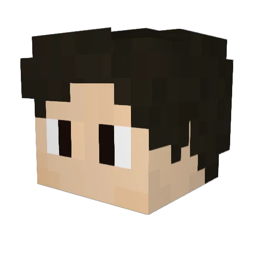 Definitemicro Minecraft avatar head, 3D render