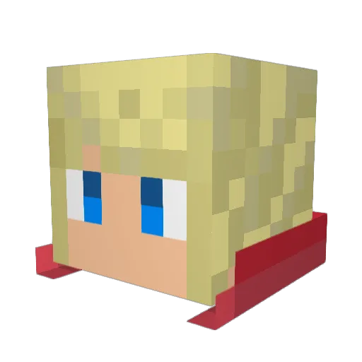 DefinitiveGeek Minecraft avatar head, 3D render