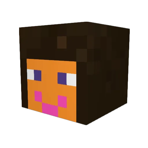 Defions Minecraft avatar head, 3D render