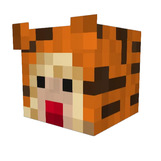 Defis03 Minecraft avatar head, 3D render
