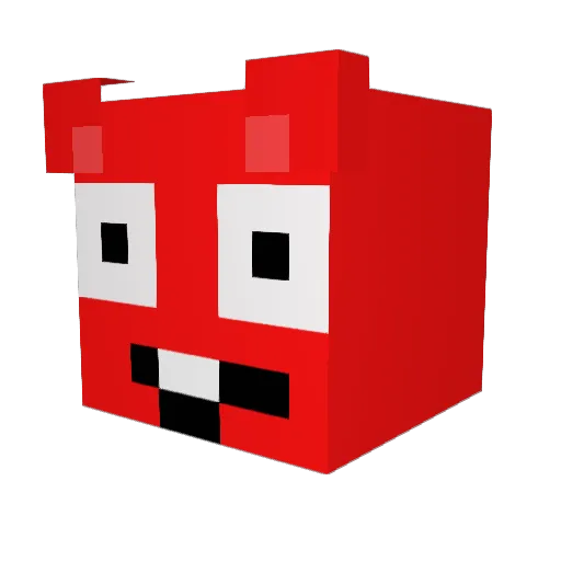 Deflatix Minecraft avatar head, 3D render