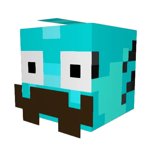 Defluge Minecraft avatar head, 3D render