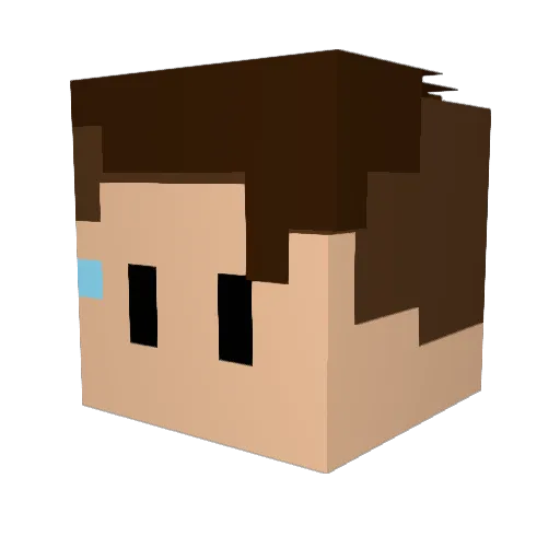Defnotairborne Minecraft avatar head, 3D render