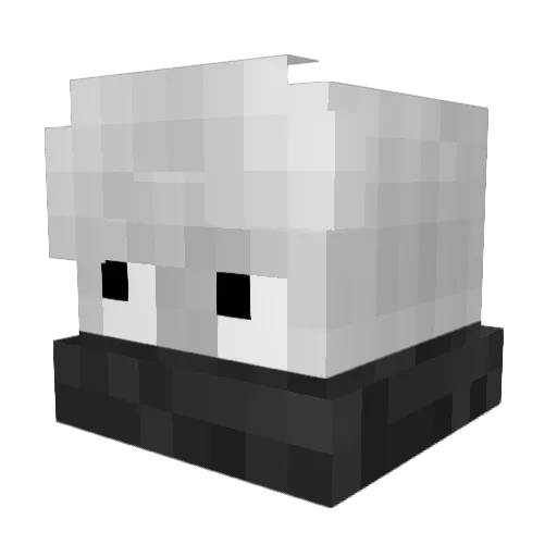 Defnotmyalt Minecraft avatar head, 3D render