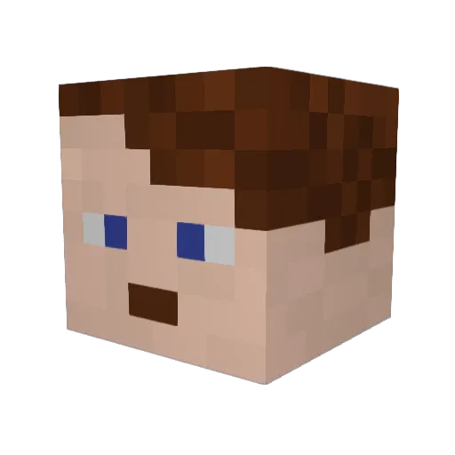 Deforde Minecraft avatar head, 3D render