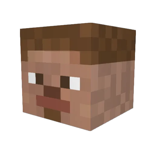 Defox Minecraft avatar head, 3D render