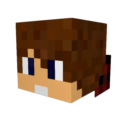 Defroy Minecraft avatar head, 3D render