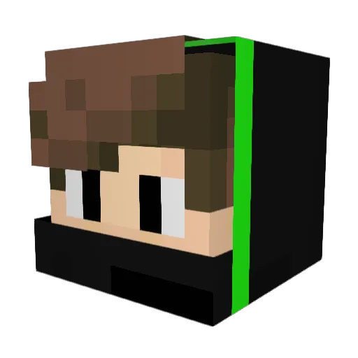DeftChaser Minecraft avatar head, 3D render
