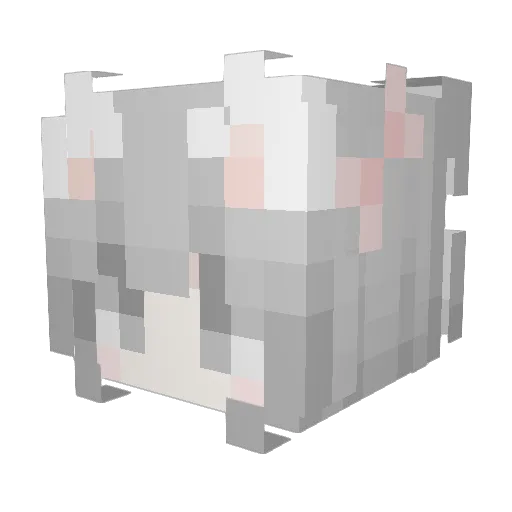 DeftEase01 Minecraft avatar head, 3D render