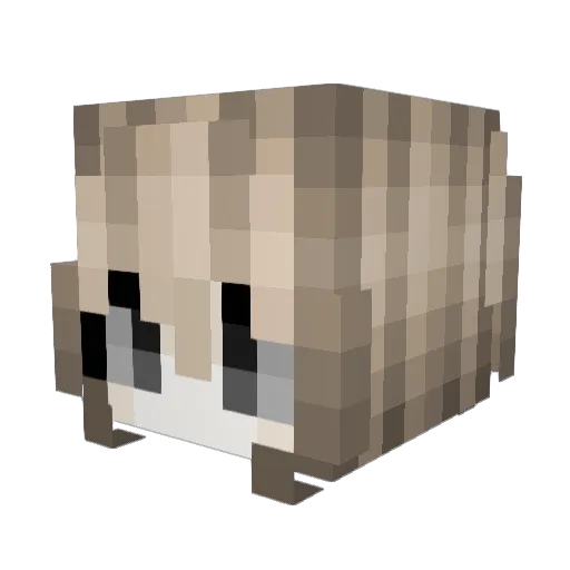 Deftones Minecraft avatar head, 3D render