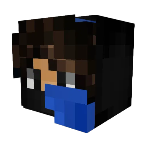 Deftresthail Minecraft avatar head, 3D render