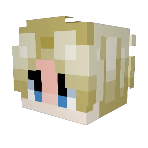 Defu5er Minecraft avatar head, 3D render