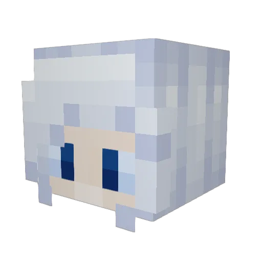 Defue Minecraft avatar head, 3D render