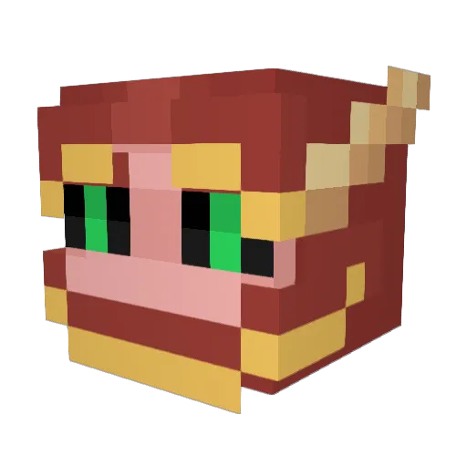 Defurnace Minecraft avatar head, 3D render