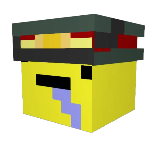 DegDeg_2 Minecraft avatar head, 3D render