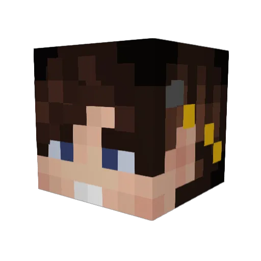 Degabsenta Minecraft avatar head, 3D render