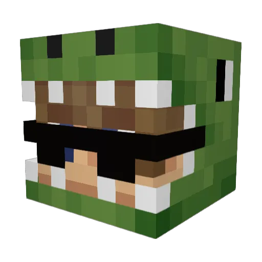 Degacy_ Minecraft avatar head, 3D render