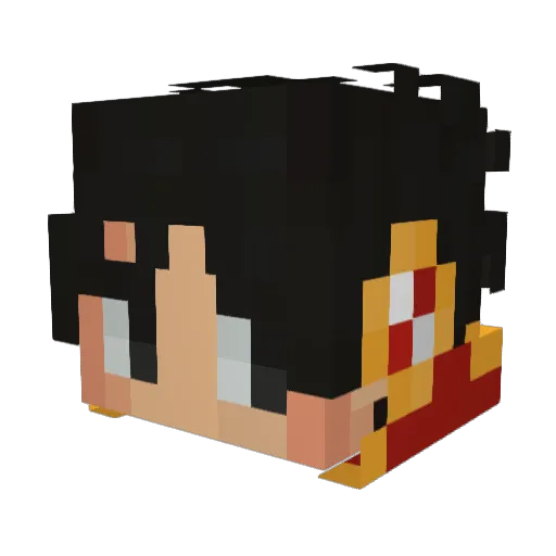 Degaton Minecraft avatar head, 3D render