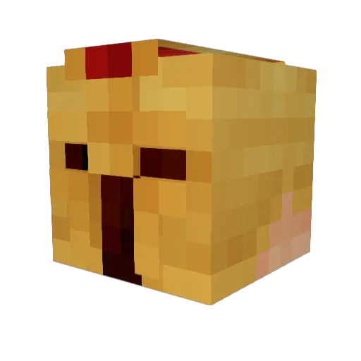 DegeDege Minecraft avatar head, 3D render