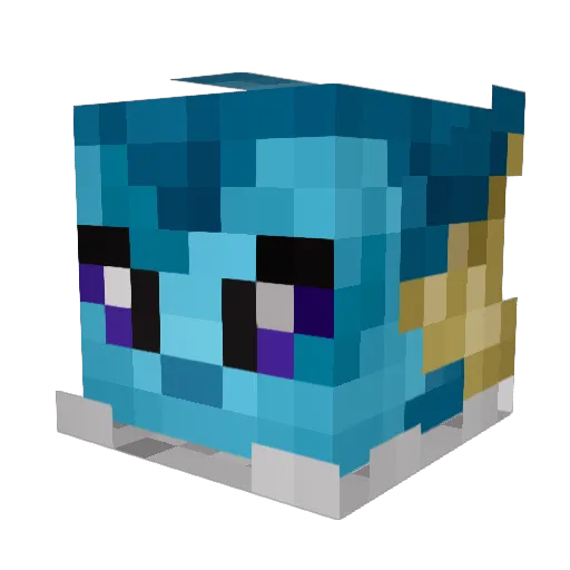 Deggge Minecraft avatar head, 3D render