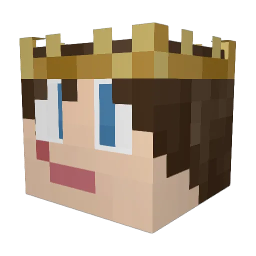 Degghre Minecraft avatar head, 3D render