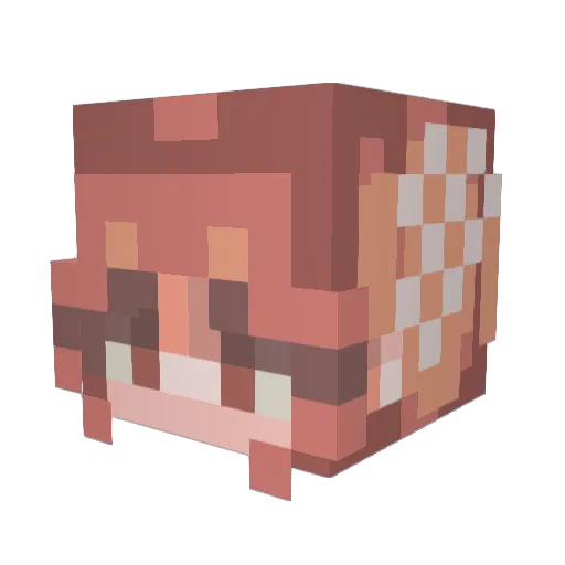 Degraciadamente Minecraft avatar head, 3D render