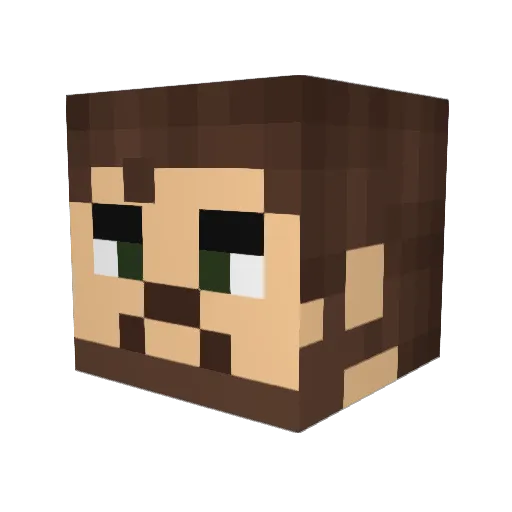 DegsMax Minecraft avatar head, 3D render