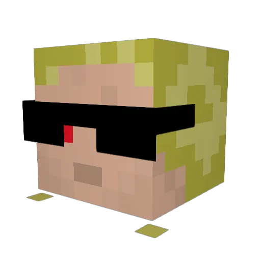 Degthor Minecraft avatar head, 3D render