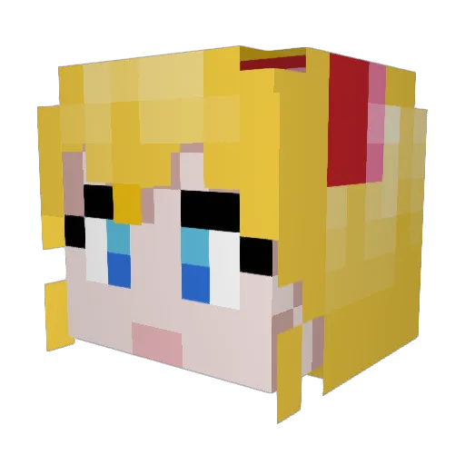 DegulaJUN Minecraft avatar head, 3D render