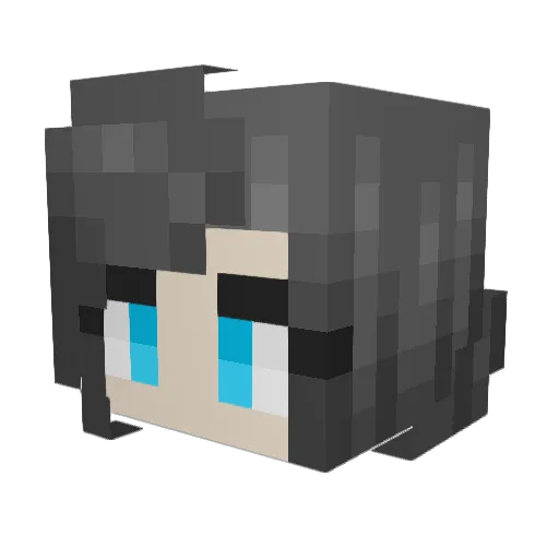 Dehaku Minecraft avatar head, 3D render