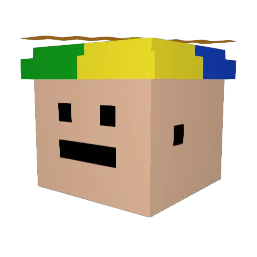 Dehc Minecraft avatar head, 3D render