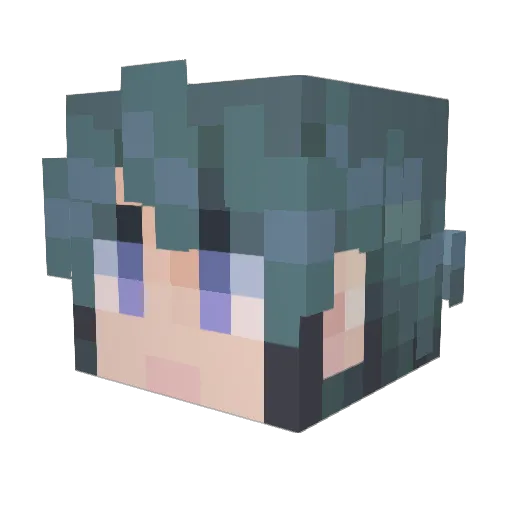 Deibido Minecraft avatar head, 3D render