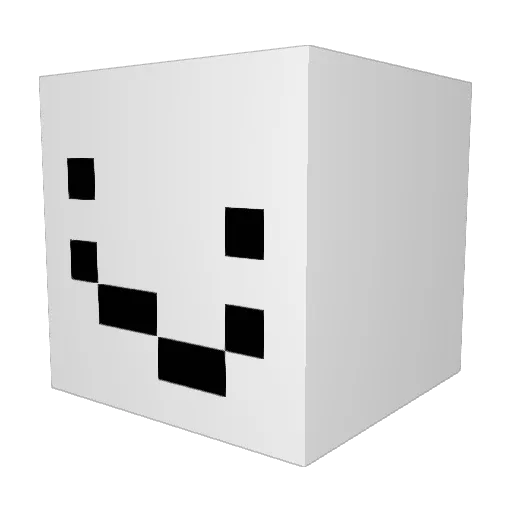 Deichmann Minecraft avatar head, 3D render