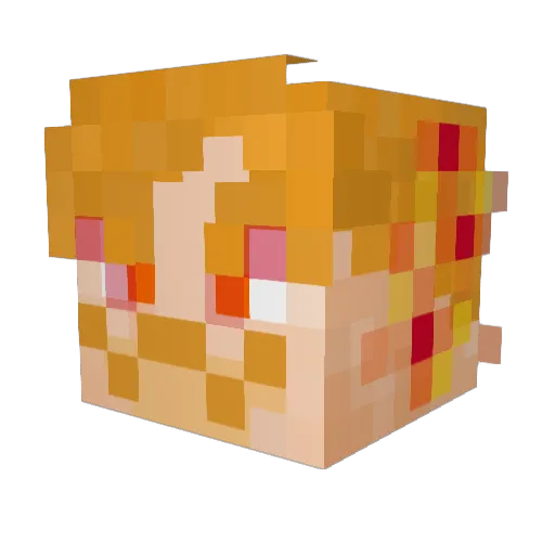 Deidad Minecraft avatar head, 3D render