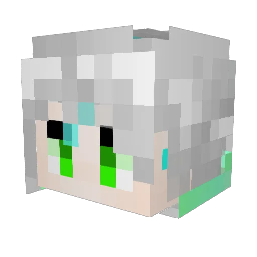 Deidalos Minecraft avatar head, 3D render