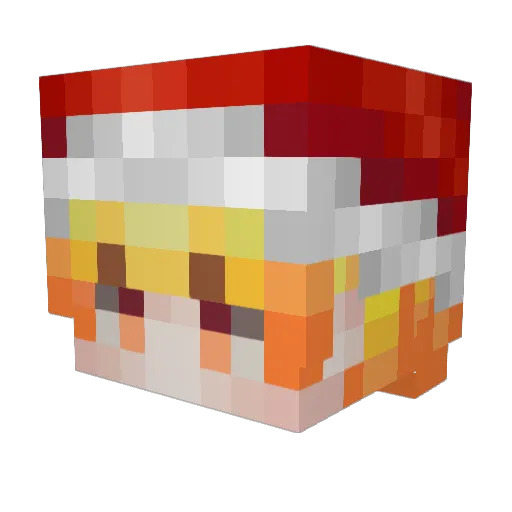 DeidaraBOT Minecraft avatar head, 3D render