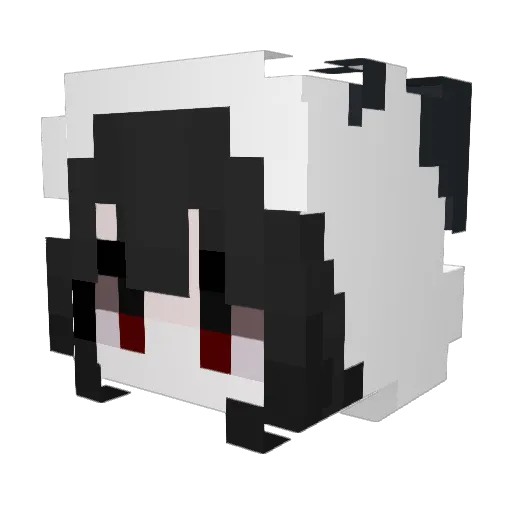 Deifobea Minecraft avatar head, 3D render