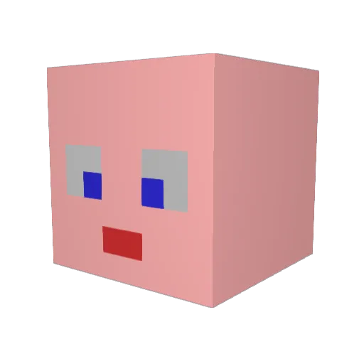 Deighst Minecraft avatar head, 3D render