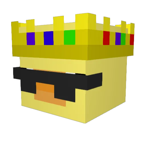 Deightra Minecraft avatar head, 3D render