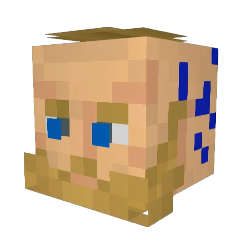 Deiibid Minecraft avatar head, 3D render