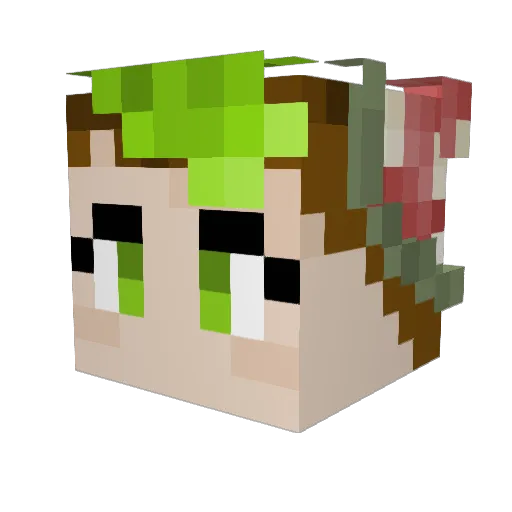 Deiiwa Minecraft avatar head, 3D render