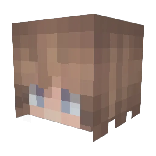 Deikido Minecraft avatar head, 3D render