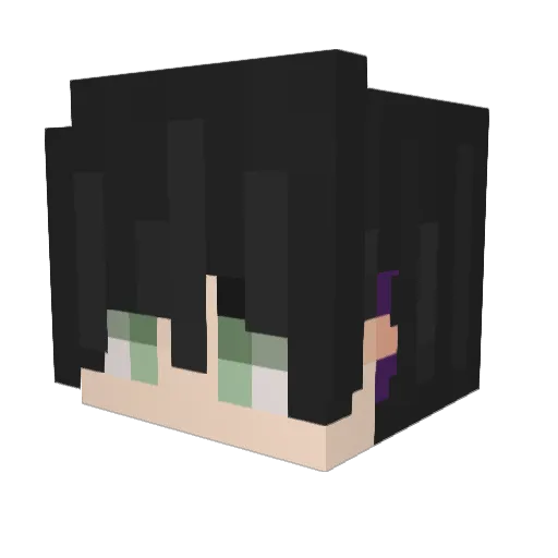 Deikusa Minecraft avatar head, 3D render