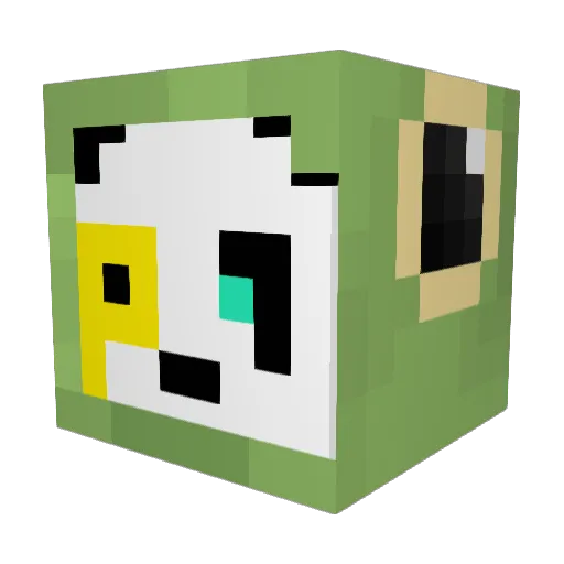 DeineMutta Minecraft avatar head, 3D render