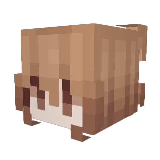 Deinocheirus Minecraft avatar head, 3D render