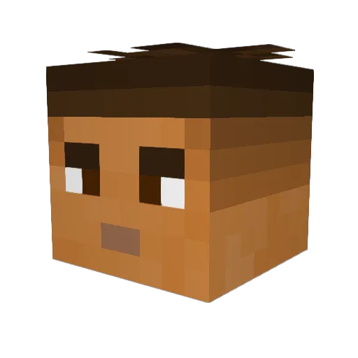 Deinox Minecraft avatar head, 3D render
