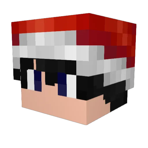 Deipf Minecraft avatar head, 3D render