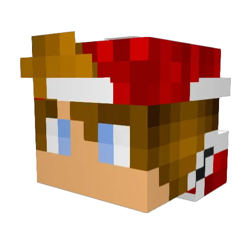 Deistar Minecraft avatar head, 3D render