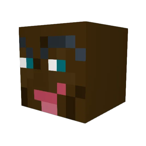 Deiutzzuu Minecraft avatar head, 3D render